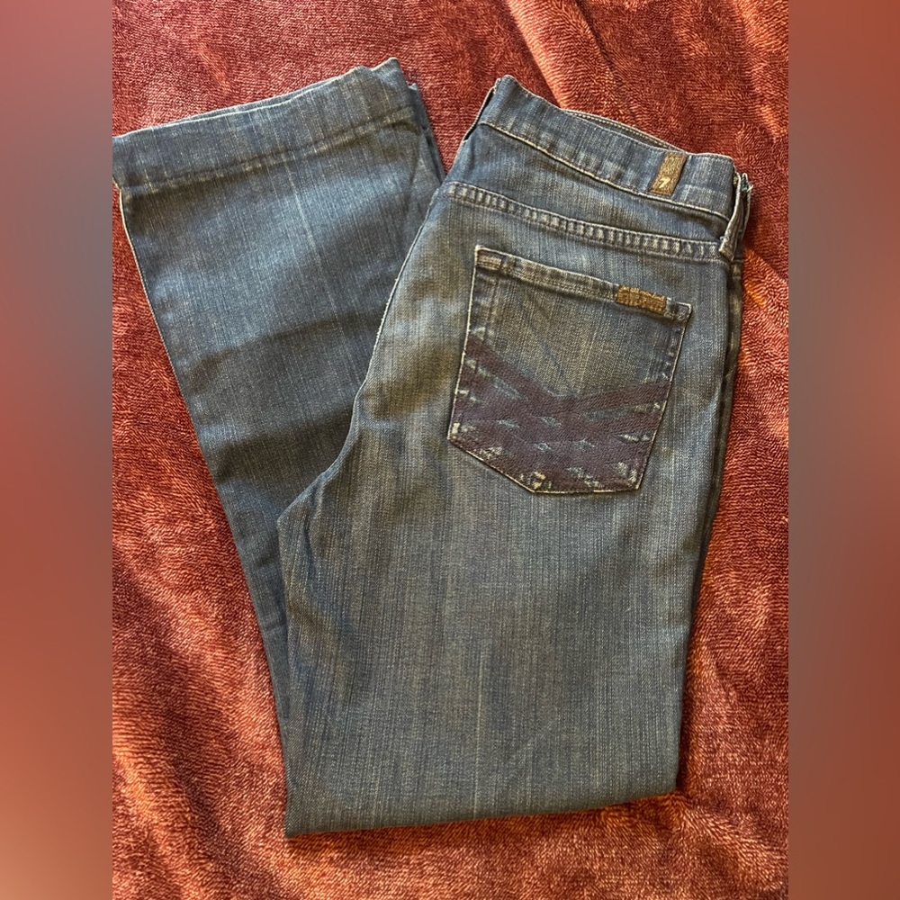 7 for all mankind hemmed jeans. EUC 29 x 26